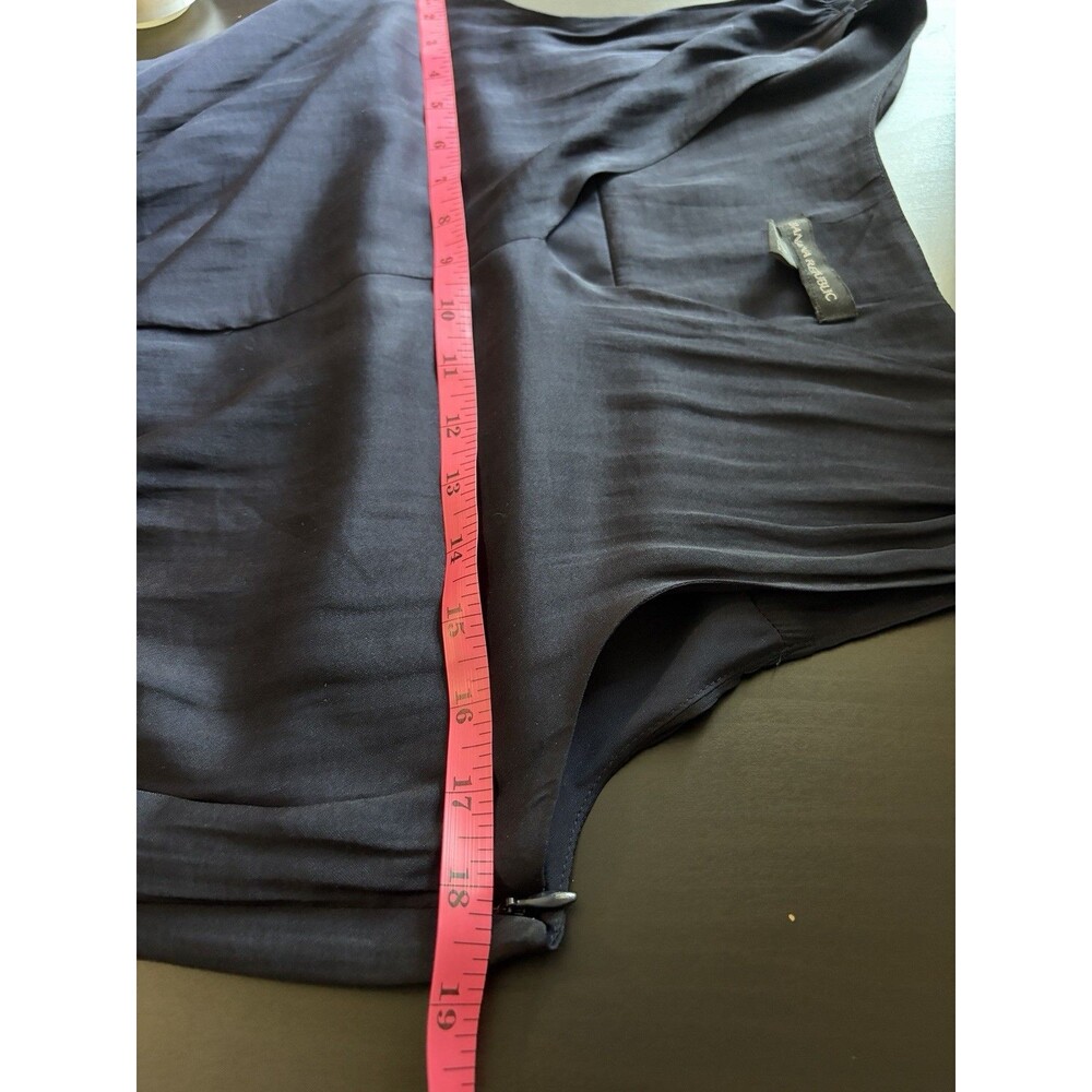 Banana Republic Goddess Dress Size 8 Navy Blue Fit & Flare Sleeveless V Neck - Picture 8 of 12